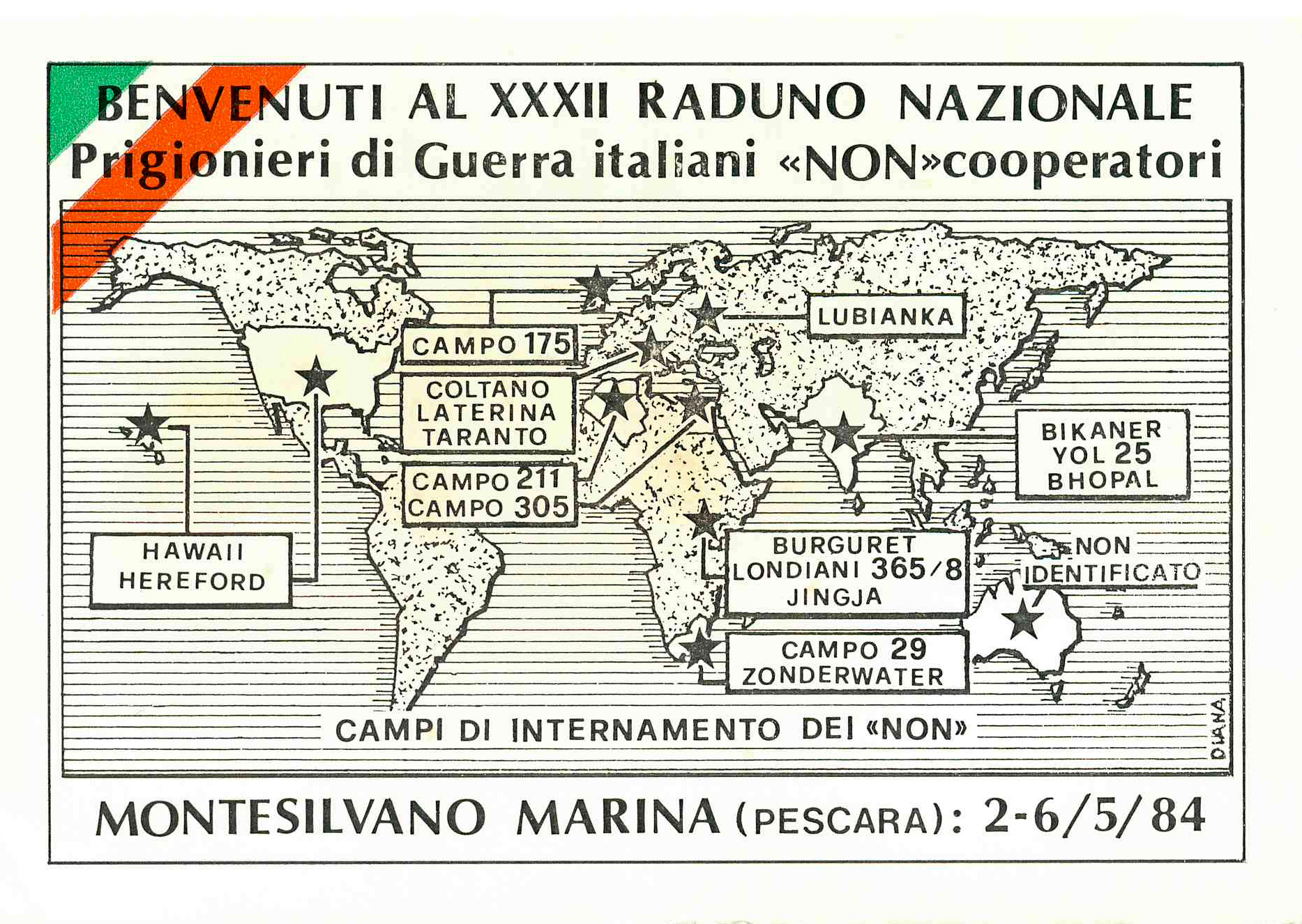 Mostra Cartina Fondo Pirola Berlino Internati militari IMIIMI