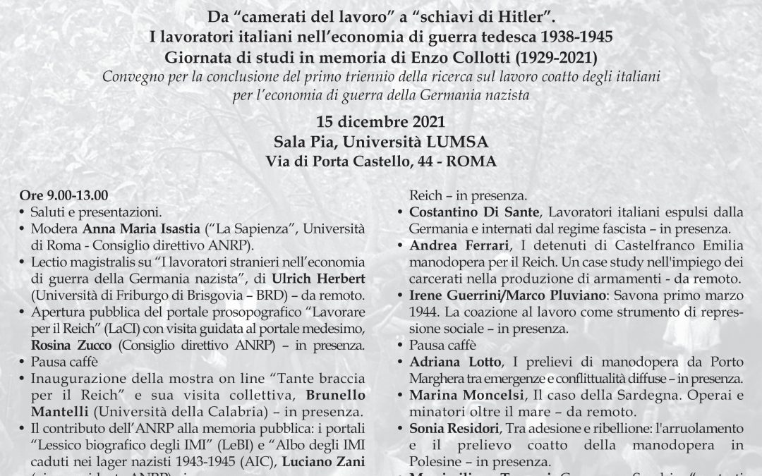 Convegno italogermanico sui lavoratori italiani nell’economia di guerra tedesca 1938-1945